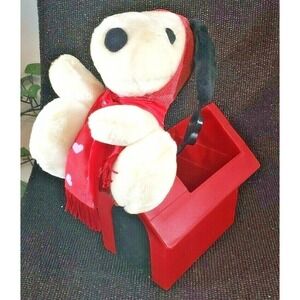 Teleflora Peanuts Plush Snoopy Flying Ace on Doghouse on Plastic Pot Planter